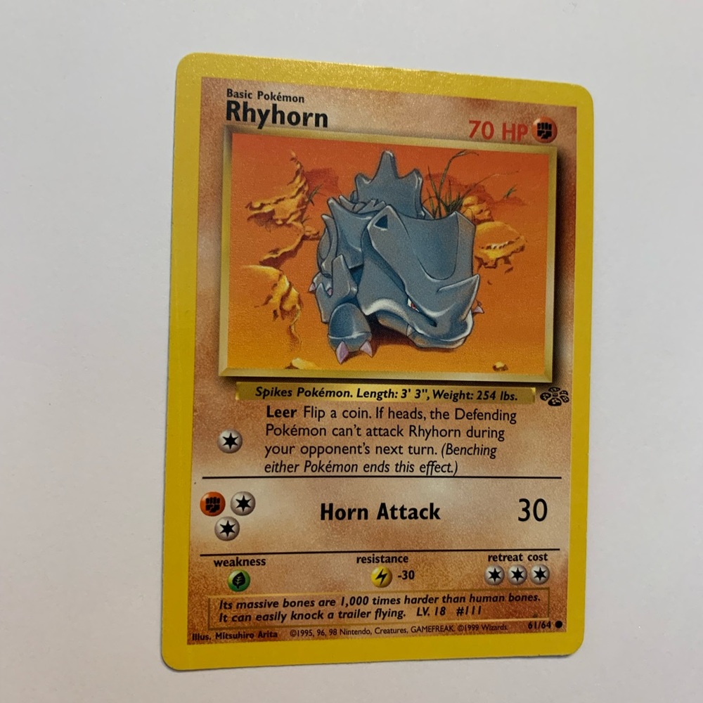 Y2K Rhyhorn Pokémon card 🔴